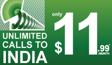 Unlimited calls to India from Canada
